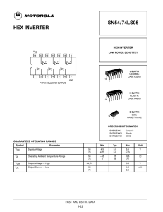 HEX INVERTER SN54/74LS05