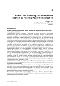Active Load Balancing in a Three-Phase Network by