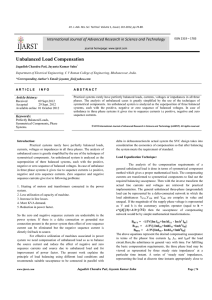 Unbalanced Load Compensation