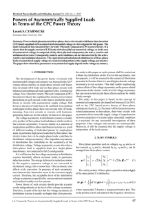 Powers of Asymmetrically Supplied Loads in Terms of the CPC