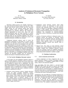 Analysis of Unbalanced Harmonic Propagation in Multiphase Power