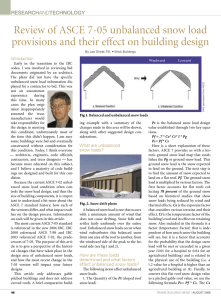 Review of ASCE 7-05 unbalanced snow load provisions and their