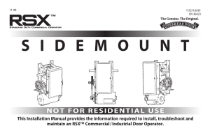 RSX Operator Side Mount Installation Instructions