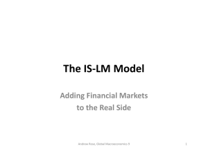 The IS-LM Model in a closed economy - Berkeley-Haas