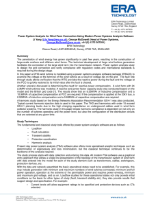 Power System Analysis for Wind Farm