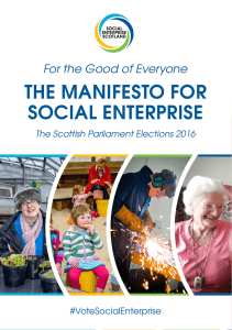 For the Good of Everyone - The Manifesto for Social Enterprise 2016