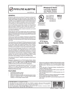 Wheelock ET Series - Fire-Lite Alarms by Honeywell