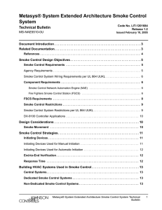 Metasys System Extended Architecture Smoke