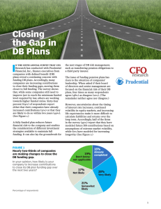 Closing the Gap in DB Plans