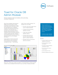 Toad for Oracle DB Admin Module