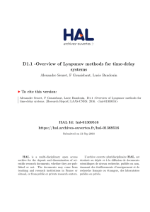 D1.1 -Overview of Lyapunov methods for time-delay systems