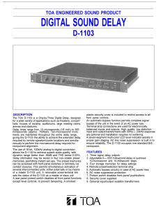 Digital sound delay D-1103