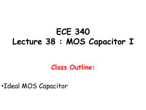 ECE 340 Lecture 38 : MOS Capacitor I