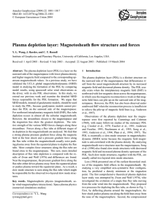 Plasma depletion layer: Magnetosheath flow structure and forces