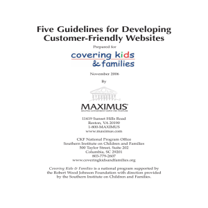Five Guidelines for Developing Customer Friendly Websites