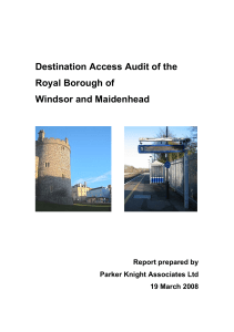 Destination Access Audit of the Royal Borough of Windsor and