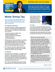 Winter Driving Tips - Senior Safety Tips with Sergeant Bob