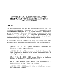 SC Electric Cooperative`s Specification for Three - Cee