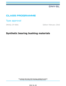 DNVGL-CP-0081 Synthetic bearing bushing