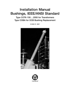 Installation Manual Bushings, IEEE/ANSI Standard