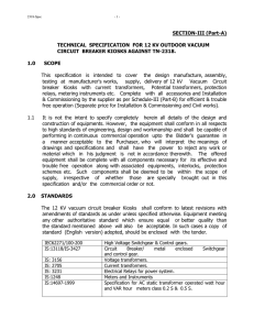 SECTION-III (Part-A) TECHNICAL SPECIFICATION FOR 12 KV