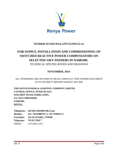 Specifications Tender no. KP1.9AA-2.PT.15.NW.14