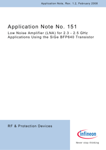 AN151 - Low Noise Amplifier (LNA) for 2.3