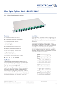 Fiber Optic Splitter Shelf – NCD 520 002