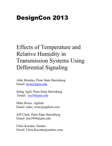 DesignCon 2013 Effects of Temperature and Relative Humidity in