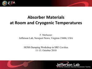 Absorber Materials at Room and Cryogenic Temperatures