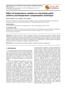 Effect of temperature variation on microstrip patch antenna and