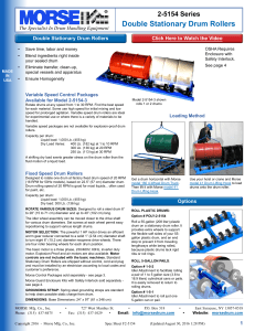 Double Stationary Drum Rollers - Morse Drum Handling Equipment