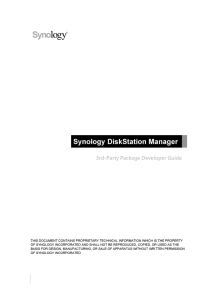 Synology DSM 3rd Party Apps Developer Guide
