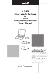 SLP-SE7 Smart Loader Package User`s Manual