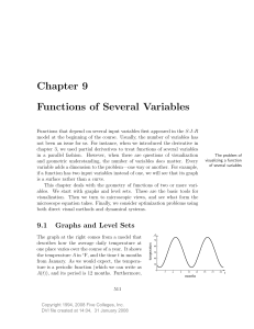 Chapter 9 Functions of Several Variables