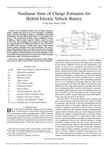 Nonlinear State of Charge Estimator for Hybrid Electric Vehicle Battery