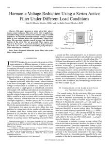 Harmonic Voltage Reduction Using a Series Active Filter