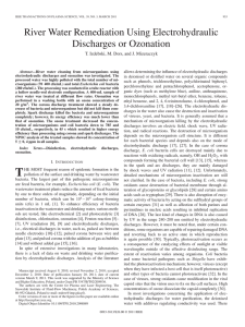 River Water Remediation Using Electrohydraulic Discharges or