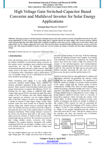 High Voltage Gain Switched-Capacitor Based Converter and