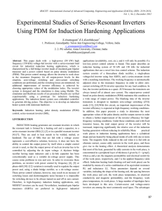 Experimental Studies of Series-Resonant Inverters Using