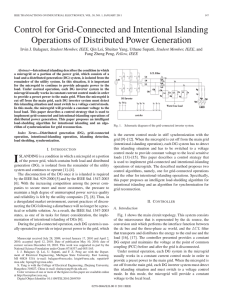 Control for Grid-Connected and Intentional