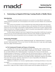 Sentencing for Impaired Driving