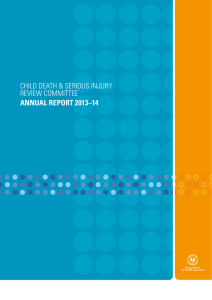 Annual Report 2013-2014 - Child Death and Serious Injury Review