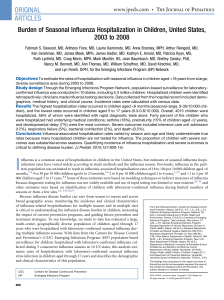 Burden of Seasonal Influenza Hospitalization in