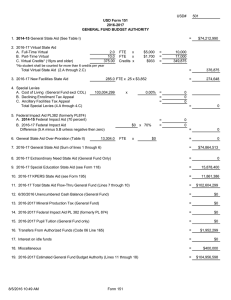 USD# 501 1. 2014-15 General State Aid (See Table I