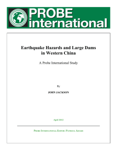 Earthquake Hazards and Large Dams in Western China