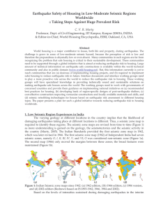 Earthquake Safety of Housing in Low