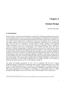 SEISMIC DESIGN - Chapter 6