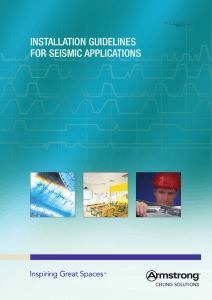 INSTALLATION GUIDELINES FOR SEISMIC APPLICATIONS