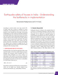 Earthquake safety of houses in India